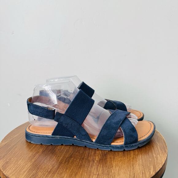 BOC Black Fabric Strappy Slingback Sandals Women’s Size 8 - Picture 4 of 10